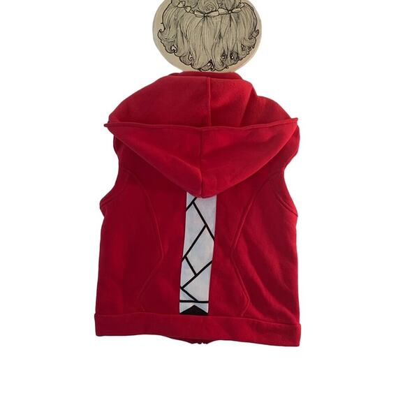 FORTNITE Girl’s Pink/Black Sweatshirt Hooded Zip Up Vest / Size: Large 10-12 - Picture 2 of 12